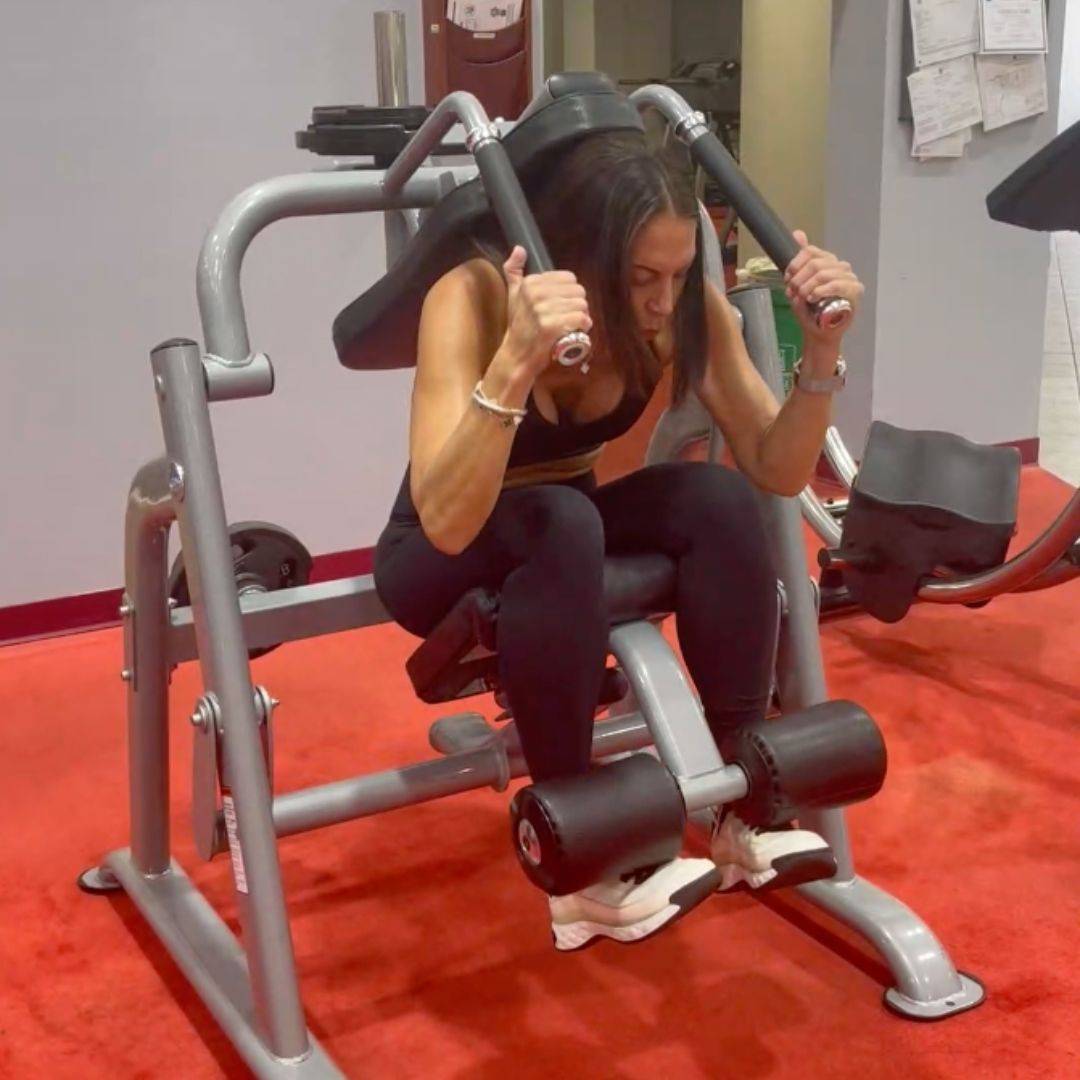 Vertical bench crunches sale